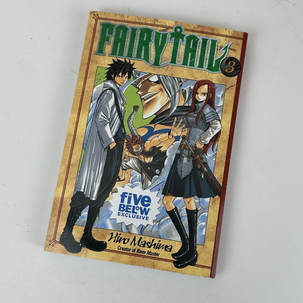 Fairy Tail Vol 3 Manga Hiro Mashima Five Below Exclusive Edition Kodansha Comics